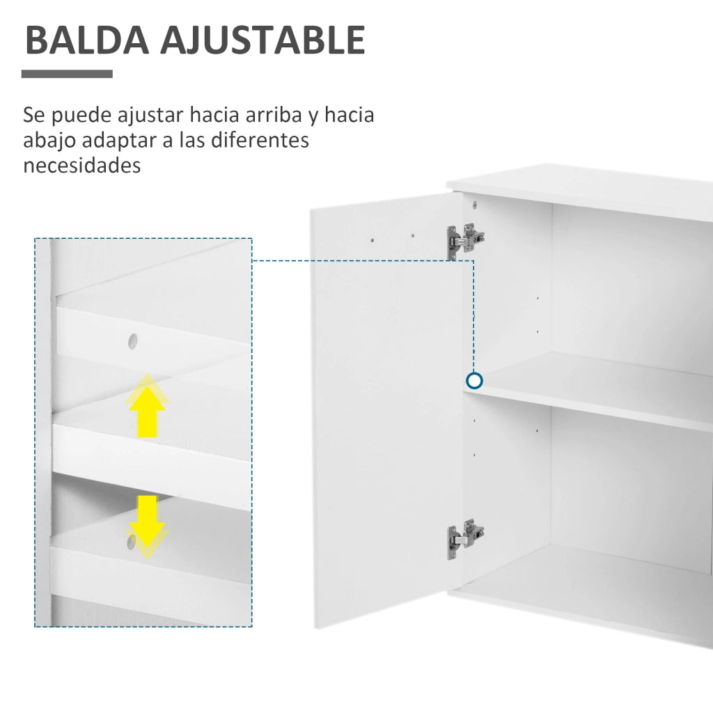 Mobile Cucina con Ante e Cassetti ¨C zephmum ¨C Bianco Lucido 106x35x76