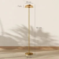 Lampada da terra LED 3000K con interruttore a pedale, ottone, 25 x 25 x 134 cm