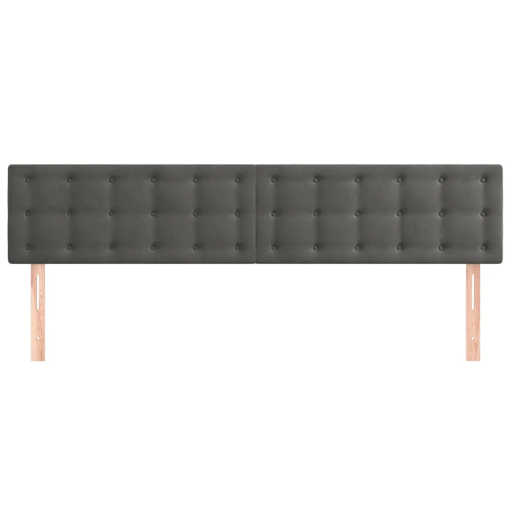 Testiera Grigio Scuro 200x5x78/88 cm in Velluto 346531