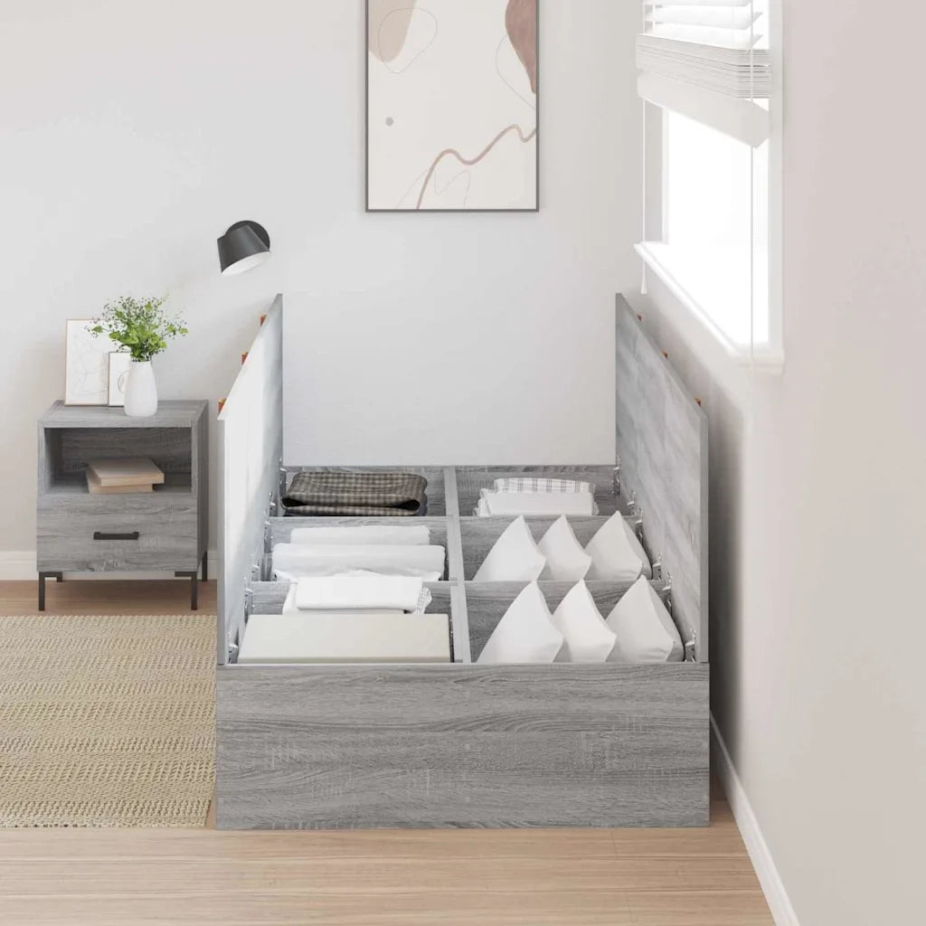 Struttura letto con contenitore Grigio Sonoma 100 x 200 cm 3335354