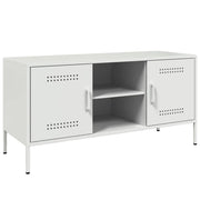Mobile TV | Armadietto TV | Mobile Porta TV Bianco 100,5x39x50,5 cm in Acciaio