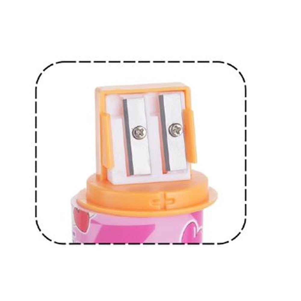 Trade Shop - Temperamatite Rotondo A 2 Fori Principesse Con Serbatoio Per Scuola Casa Bambine 961211 -