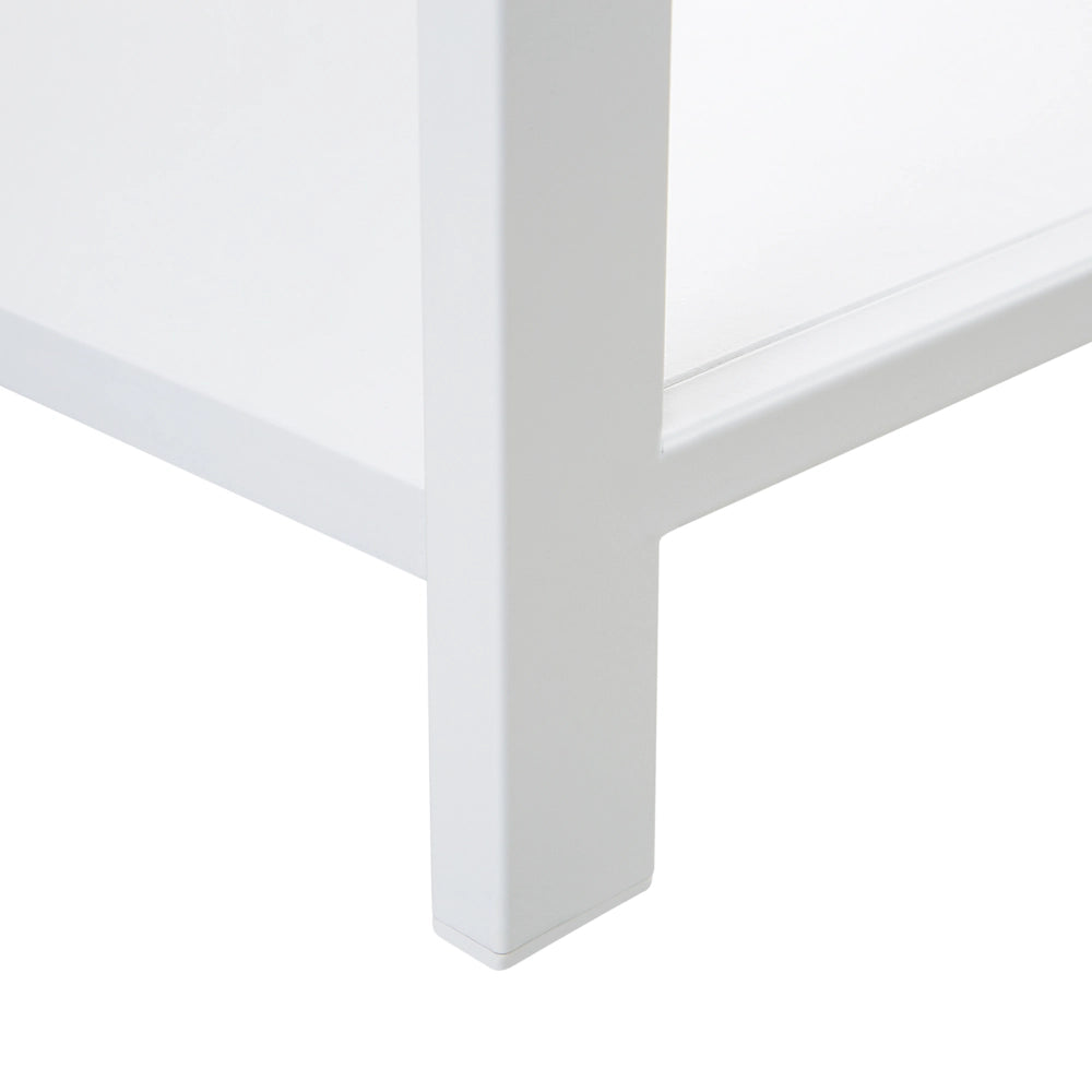Libreria bianca con legno chiaro 165 x 35 cm Scaffale a 5 ripiani Moderno e minimalista