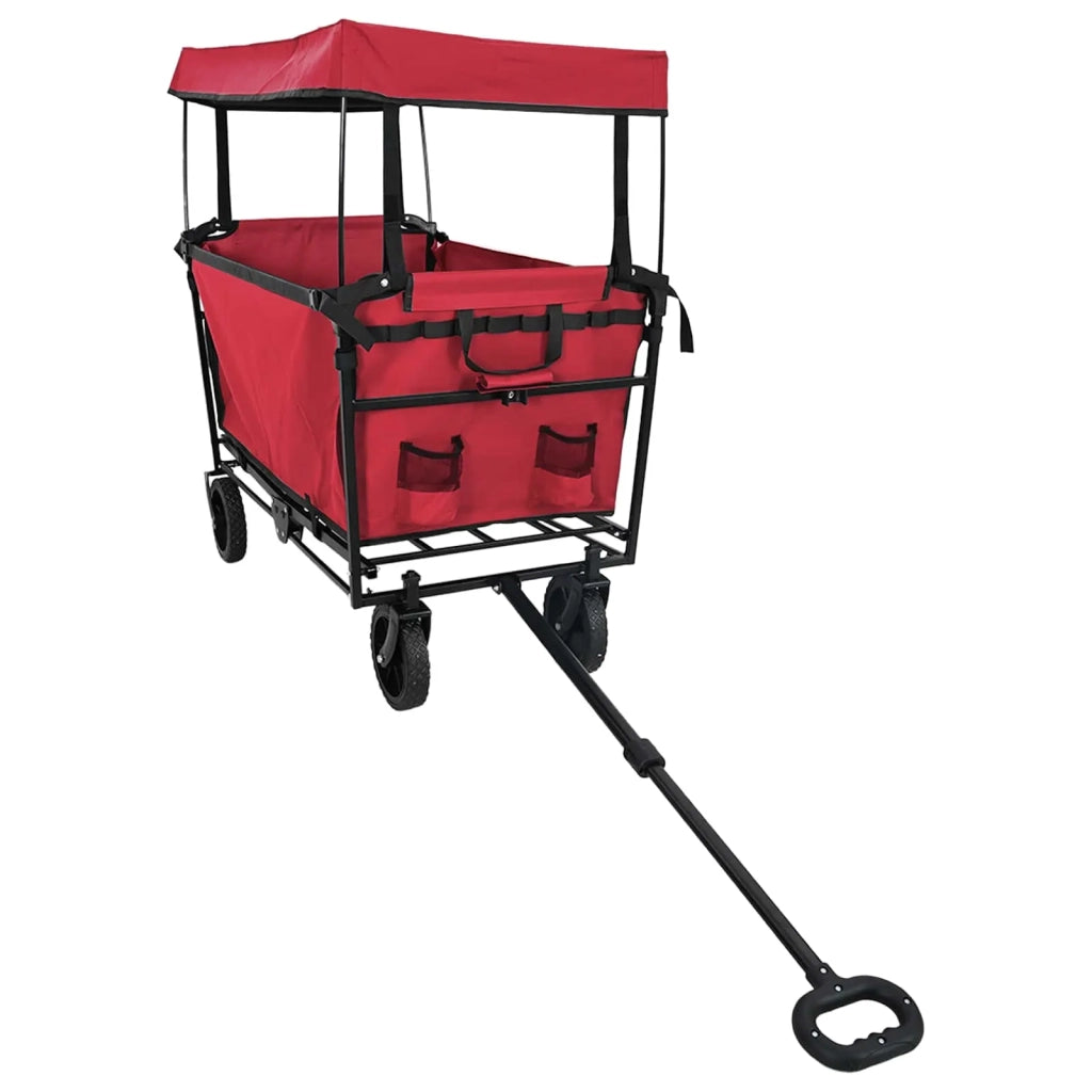Carrello a Mano Pieghevole Rosso 105 x 56,5 x 116 cm CFW7119673