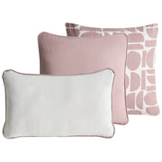 Set di 3 cuscini decorativi in tessuto di cotone rosa 45/30 x 45/50 cm Cuscino decorativo