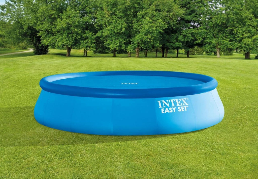 Intex Telo di Copertura Solare per Piscina Easy Frame 457 cm Spessore 160 Micron Dimensioni di Produzione: Circa 448 cm 28013 Blu Personalizzabile