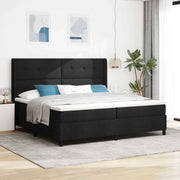 Letto a molle con materasso Nero 200 x 200 cm Tessuto 3341667