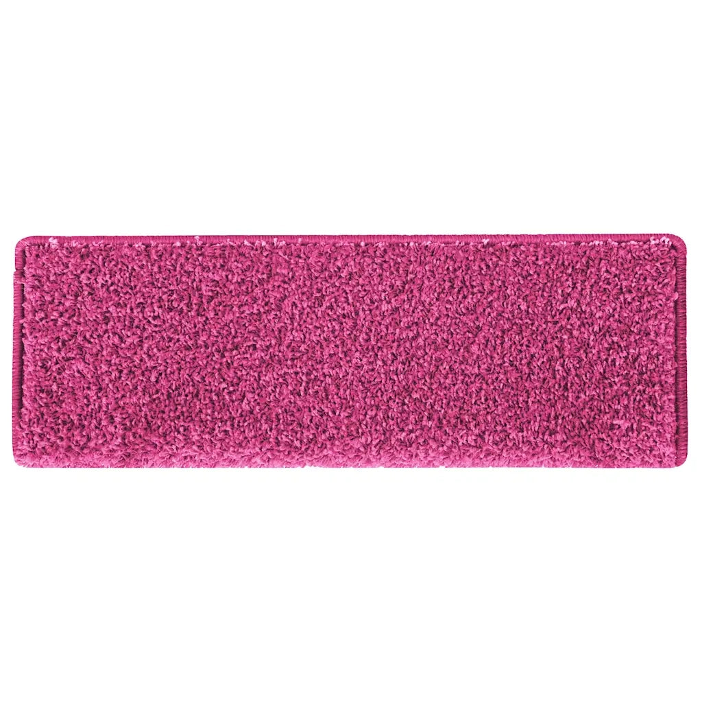 Tappetini per scale 30 pz 65x21x4 cm Rosa Bordo rettangolare
