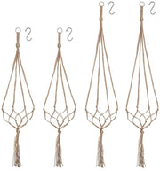 Set di 4 decorazioni per piante a intreccio, per esterni interni, per plafond, balcone, 90/105cm