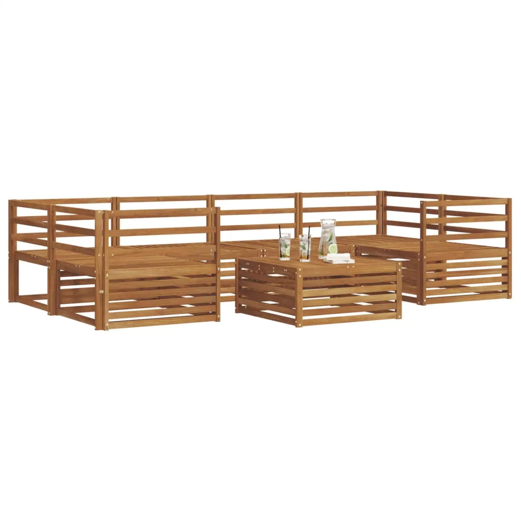 Set di divani da esterno 7 pcs Naturale 3373079