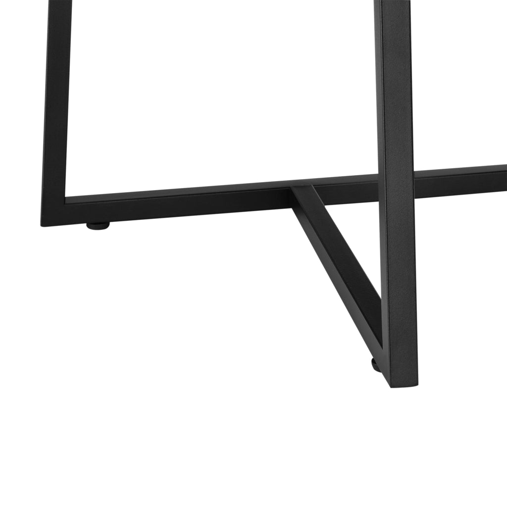 Tavolino Basso da Salotto Valdemarsvik con Piano Ovale - Effetto Rovere [en.casa]