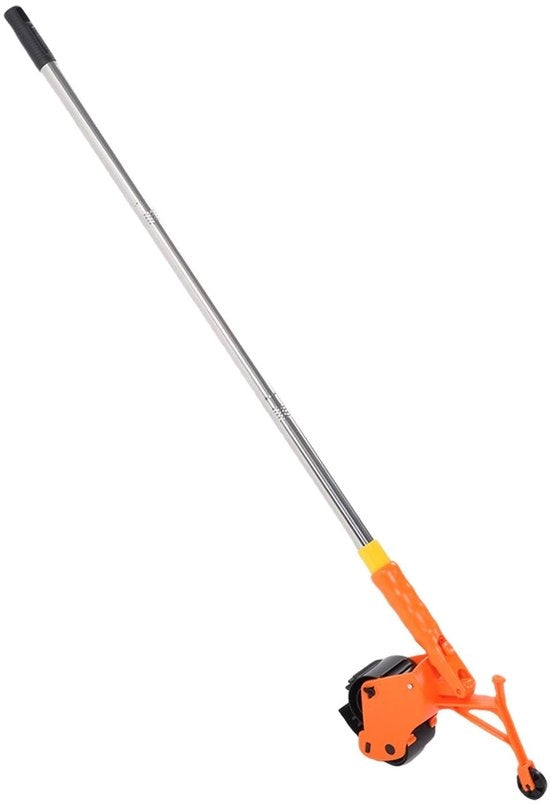 Dispensatore di nastro per pavimento - Applicatore di film a mano - Applicatore di nastro da taglio automatico - Progettazione ergonomico - Sistema di blocco di sicurezza - Adatto per PVC/PE/EVA - Dimensione assemblata 106 x 7,3 cm