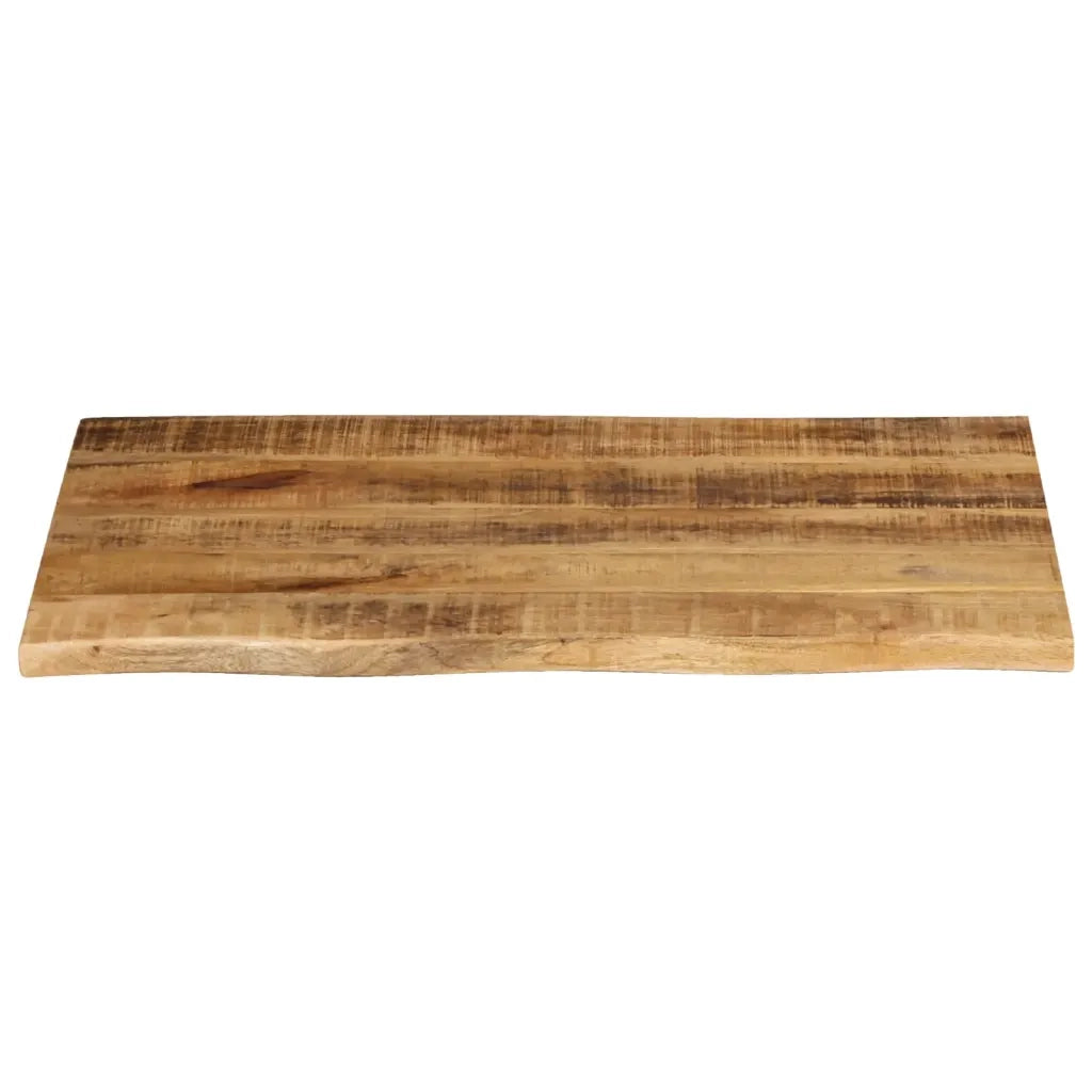 Piano Tavolo | Superficie Tavolo | Piano Scrivania 80x60x2,5 cm Bordi Vivi Legno di Mango Grezzo