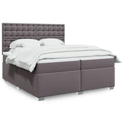 Giroletto a Molle con Materasso Grgio 200x200 cm in Similpelle 3290738