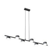 Lampada a sospensione Sora in acciaio nero opaco