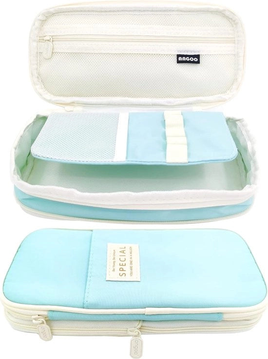 Etui per ragazze con grande capacità, etui duraturo con chiusura a righello, etui per ragazze, borsa perfetta per scuola e ufficio.