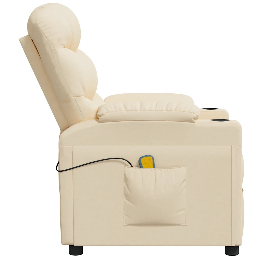 Poltrona Massaggiante Crema in Tessuto cod mxl 32510