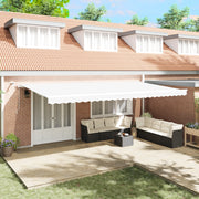 Tenda Retrattile Automatica con LED Bianca 600x300 cm