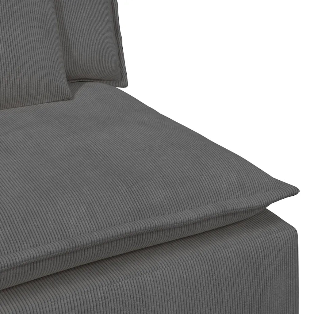 Modulo Centrale Divano Modulare con Cuscini Grigio Scuro 100 cm CFW7360673