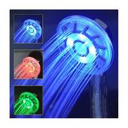 Trade Shop - Soffione Luminoso Per Doccia Con Led Rosso Verde Blu.bagno Cromoterapia -