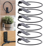 Hanger per piante in metallo 6 pezzi - rete per piante a cerchio per parete - supporto per piante per muro - contenitore per terrazza con viti