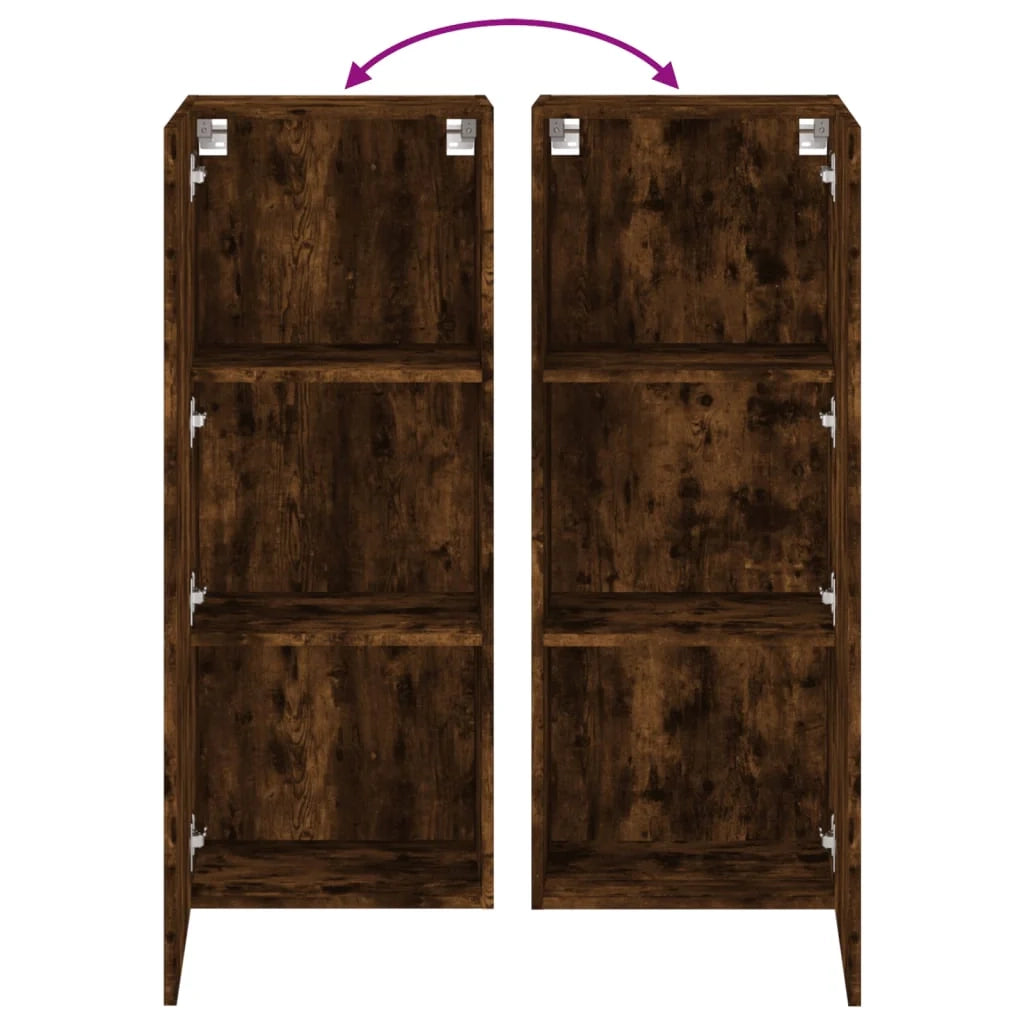 Mobile TV multimediale mensola TV credenza TV sala da pranzo soggiorno camera da letto a parete rovere affumicato 40,5 x 30 x 102 cm legno ingegnerizzato marrone 02_0028131
