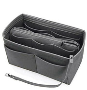 Tas di archiviazione, borsa da mano con chiusura metallica, colore grigio argento, 30*15*16 cm