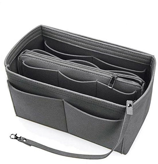 Tas di archiviazione, borsa da mano con chiusura metallica, colore grigio argento, 30*15*16 cm