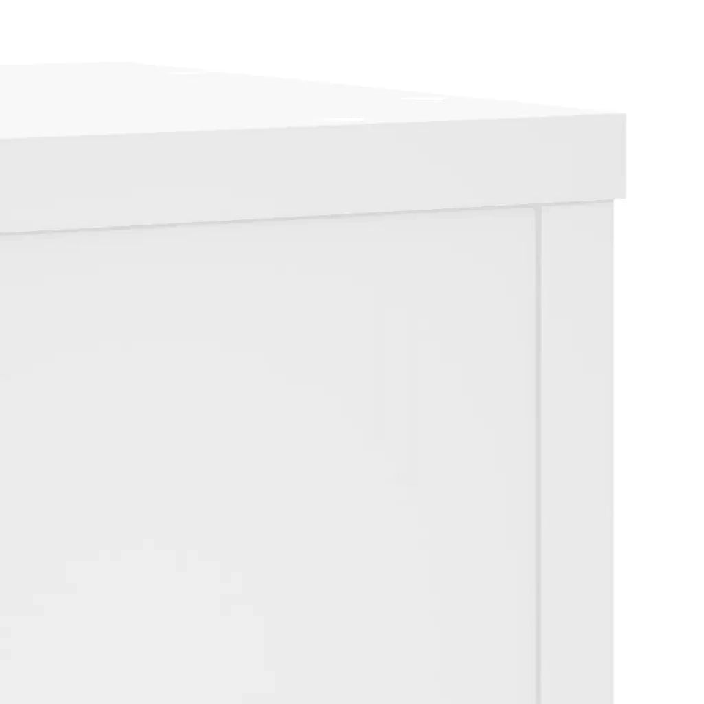 vidaXL Supporti per Piante 2 pz Bianchi 25x25x80 cm Legno Multistrato