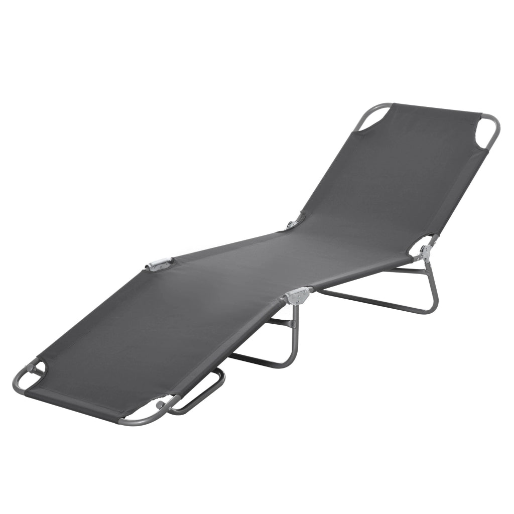 Sdraio Pieghevole con Schienale Reclinabile ¨C zephmum ¨C Grigio 187x55x24