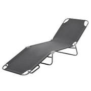 Sdraio Pieghevole con Schienale Reclinabile ¨C zephmum ¨C Grigio 187x55x24