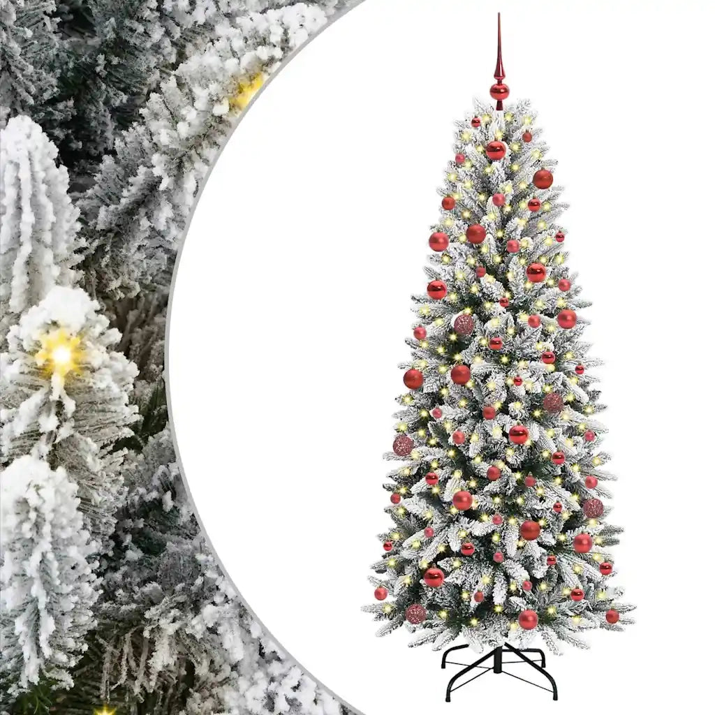 Albero di Natale artificiale con 300 LED Bianco 180 cm 3396045