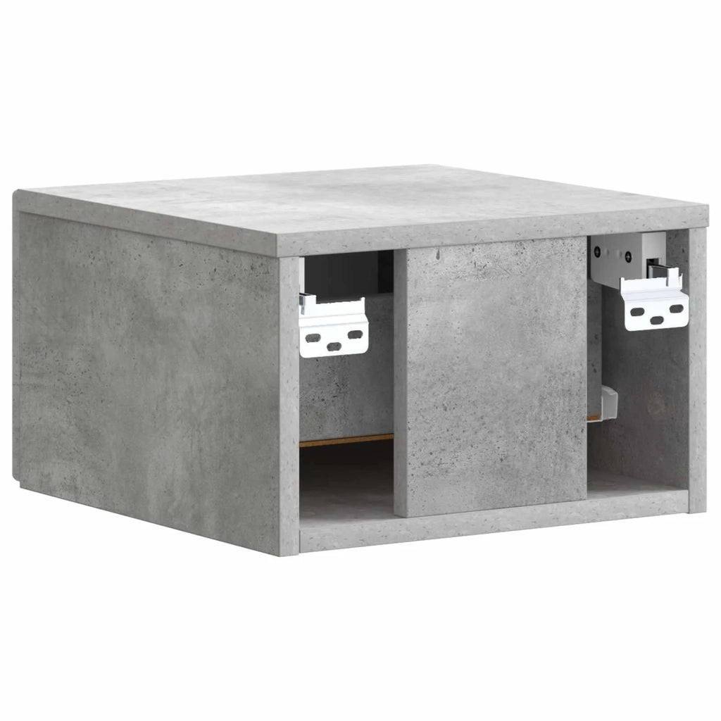 Mobiletto da notte a muro Grigio Cemento 33 x 34,5 x 20 cm 897921