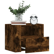 Comodino a Muro-Tavolino da notte sospeso Rovere Fumo 45x30x35 cm 277290
