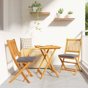 Set Bistro da Giardino 3 pcs Marrone Legno di Acacia Massello 42000952