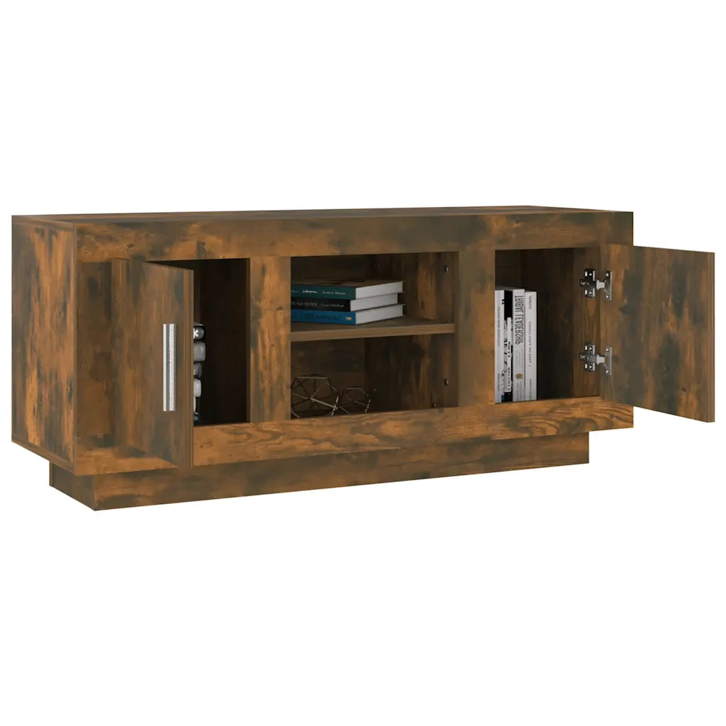 Mobile TV Rovere Fumo 102x35x45 cm in Legno Multistrato cod mxl 16707
