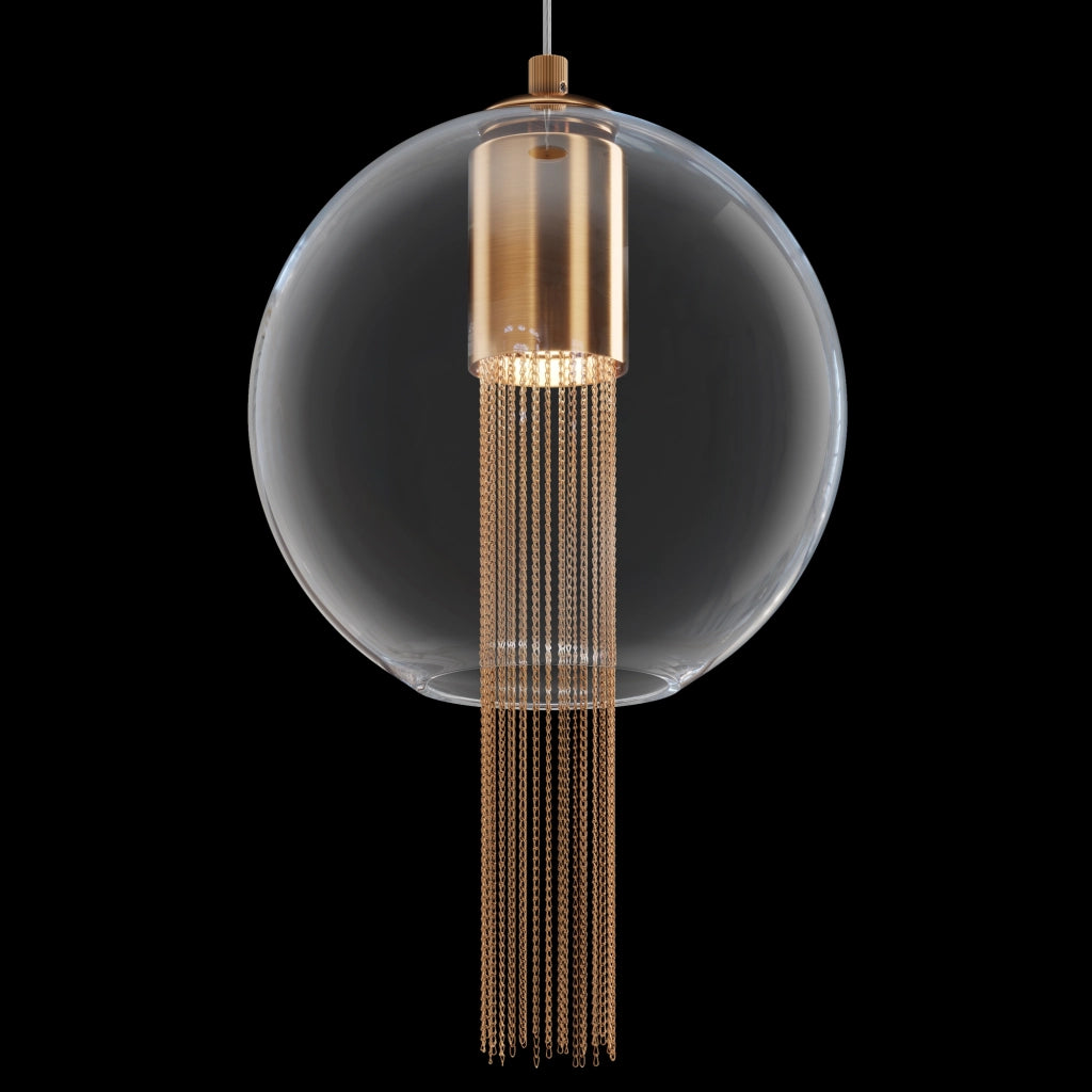 Lampada a sospensione Maytoni Flusso vetro bronzo Ø25 GU10
