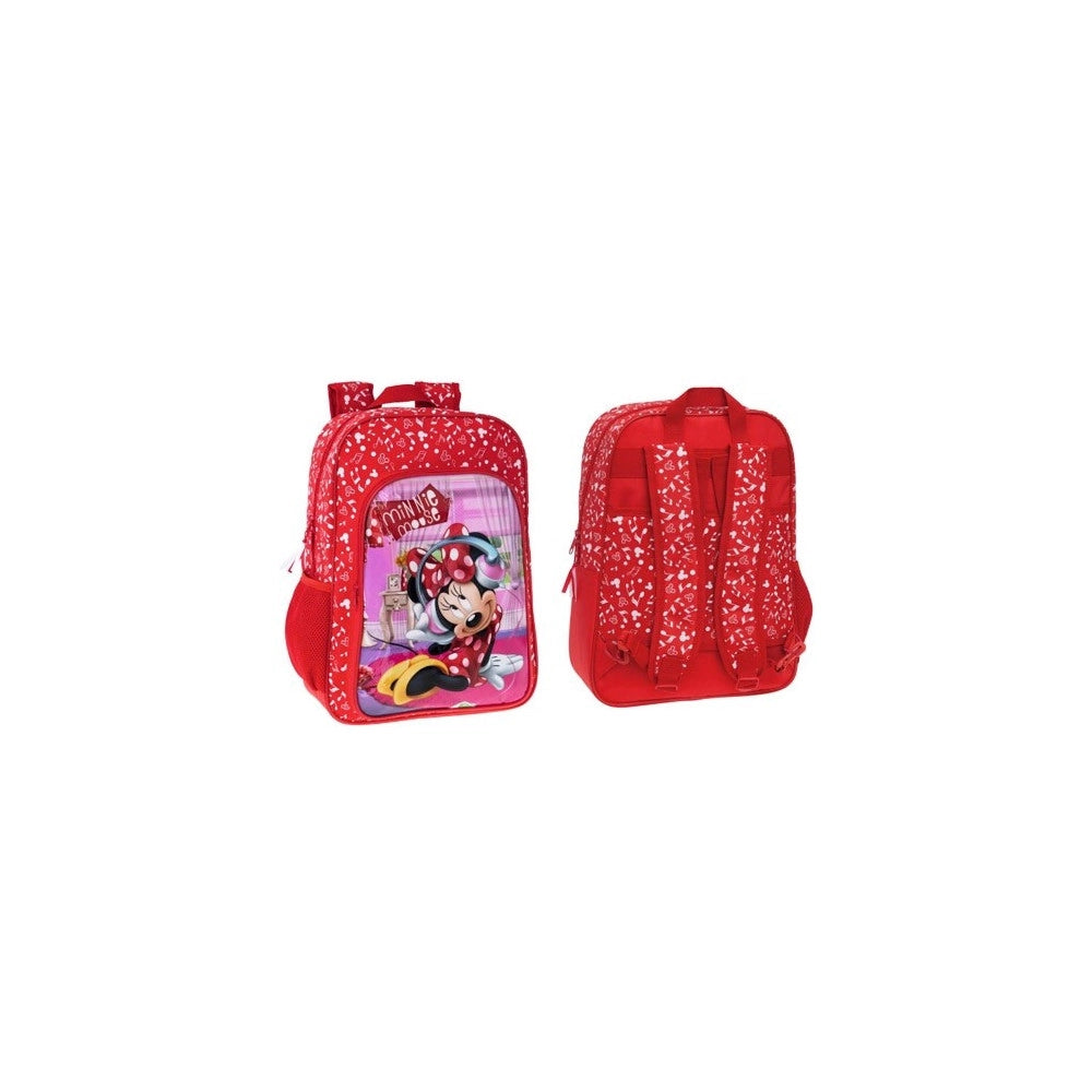 Trade Shop - Zaino Americano Scuola Elementare Media Zainetto 30x40x16 Cm Disney Minnie Mouse -