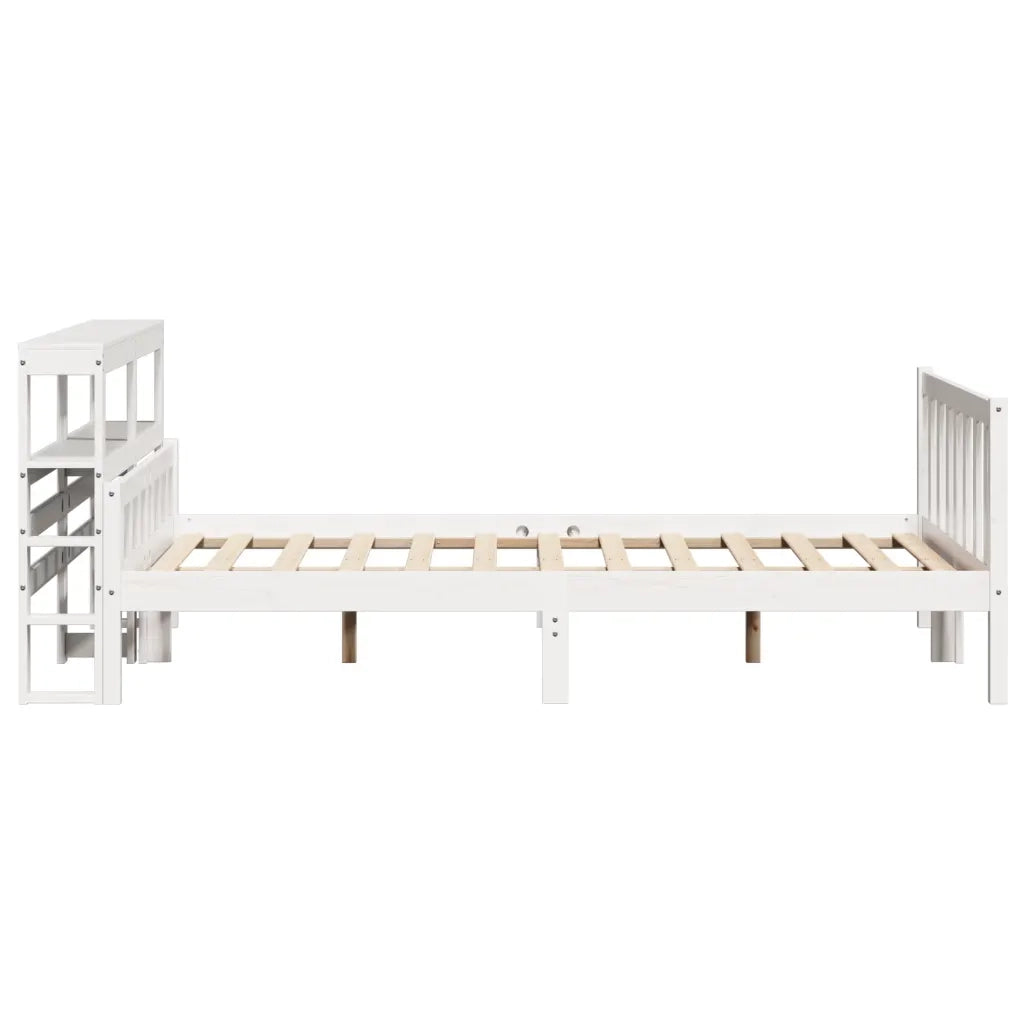 Letto senza Materasso Bianco 150x200 cm Legno Massello di Pino