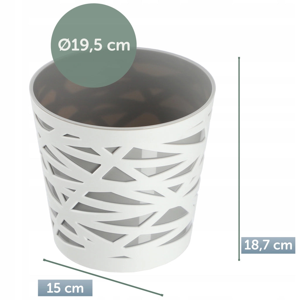 KADAX - Inserto in plastica per vaso di fiori e piante, 19 cm, grigio