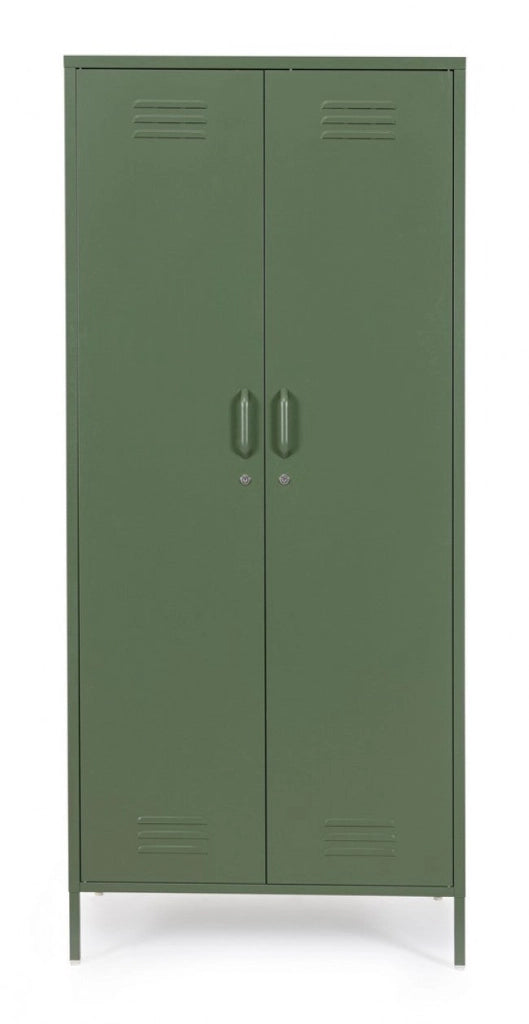 Armadio 2 Ante 50x80x185 cm Cambridge in Acciaio Verde
