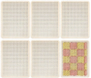 Pannelli di cucito in legno da 6 pezzi - rettangolari - leggeri - duraturi - 85x65mm, 3mm di spessore