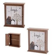 Armadio Portachiavi da Parete in Legno MDF 22 x 7,5 x 25 cm 2 Colori