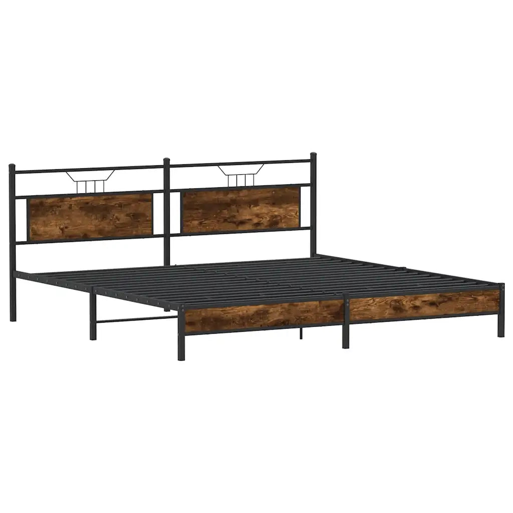 Giroletto senza Materaso in Metallo Rovere Fumo 193x201 cm 3325107