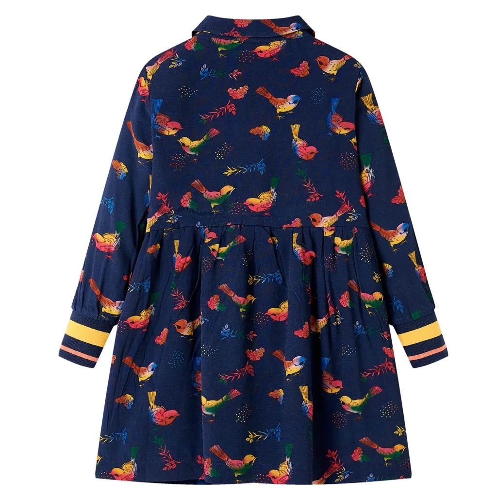 Abito da Bambina a Maniche Lunghe Blu Marino 116 CFW8079098