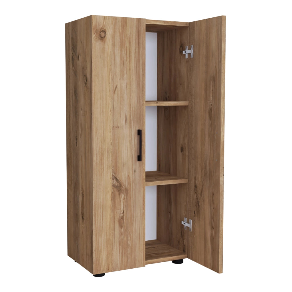 Armadio a 2 Ante Armadio Stretto con 4 Ripiani Mobile per Guardaroba Armadio da Ingresso Corridoio 108 x 49 x 32 cm - Effetto Rovere [en.casa]