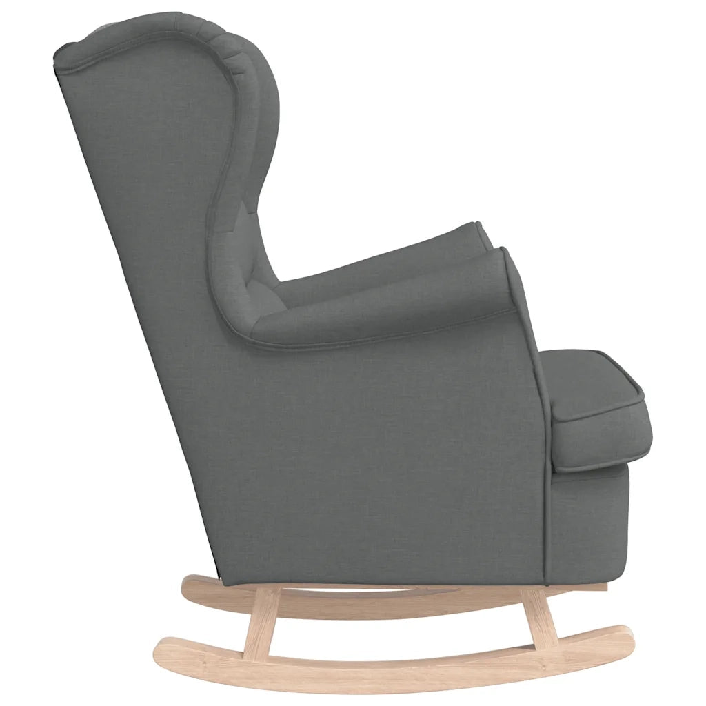 Sedia a Dondolo Grigio Scuro 74x90x102 cm in Tessuto 4016920