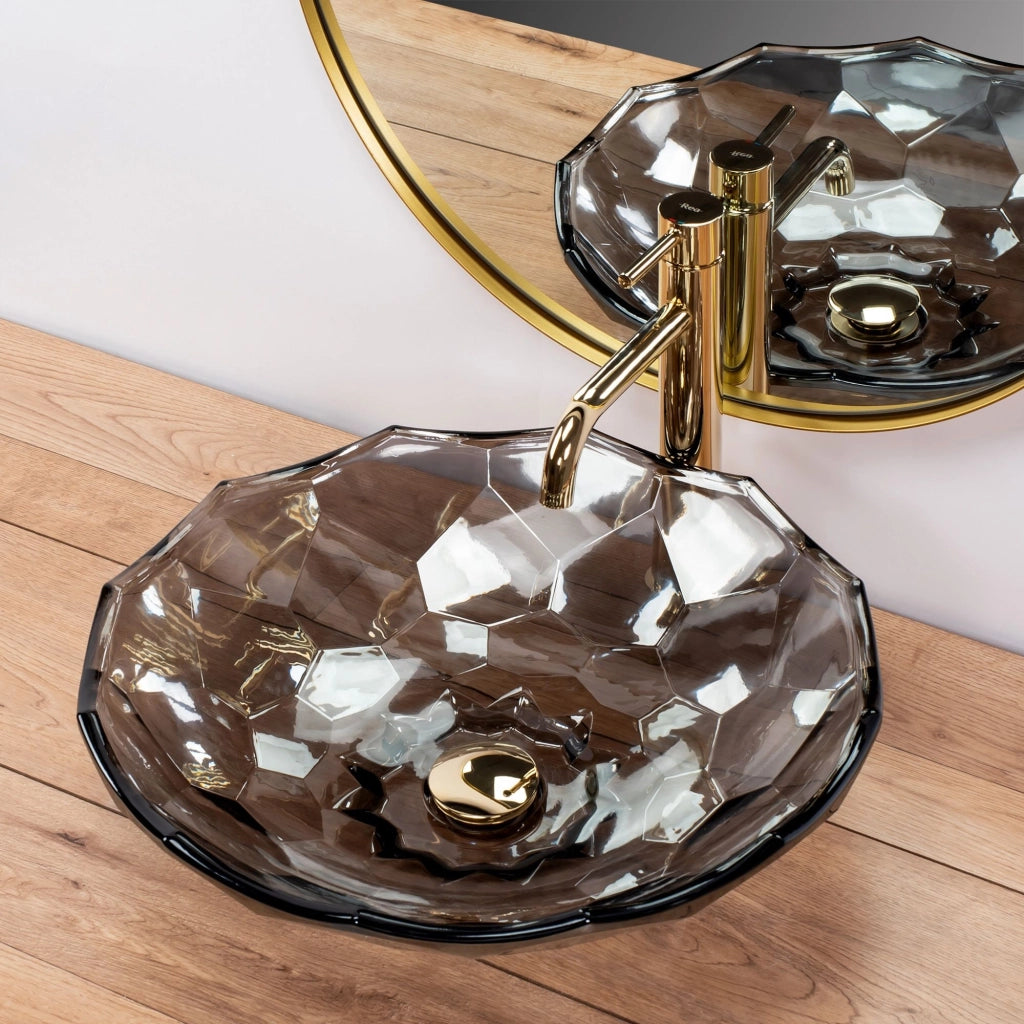 Lavabo Da Appoggio Rea Arctic Black