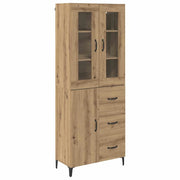 Credenza | Madia | Buffet da pranzo | Armadio da pranzo con cassetto Rovere artigianale 69,5 x 34 x 180 cm