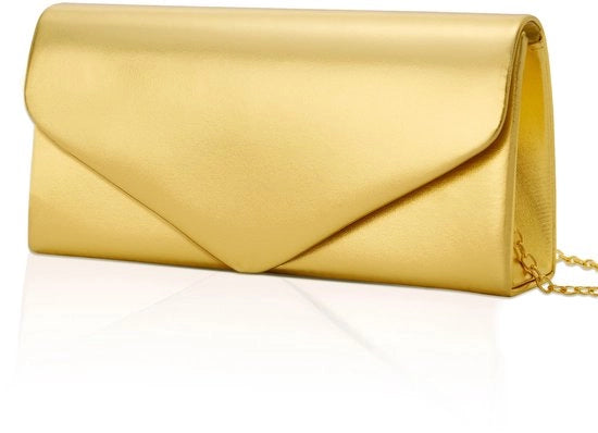 Borsa a Tracolla in Pelle con Cinturino Rimovibile, Borsa Enveloppe Elegante per la Sera, Borsa a Tracolla Enveloppe Modulare, Piccola Borsa a Spalla per Matrimonio, Festa, Prom, Appuntamento, Cene, 22 x 11 x 5 CM